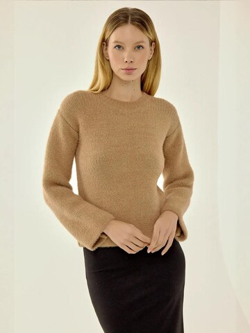 Hiccup Pullover in Beige: Vorderseite