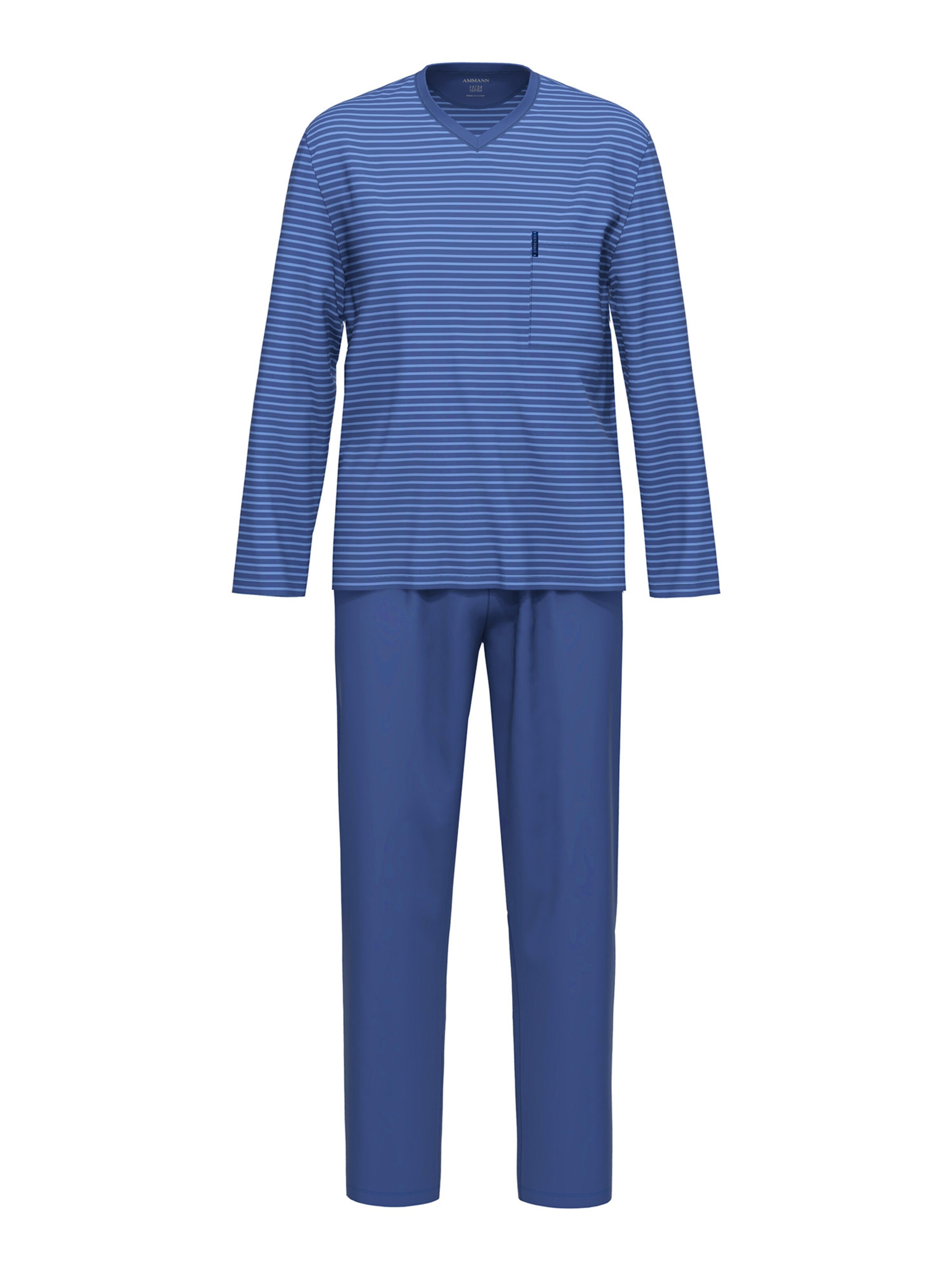 Pyjama long ' Extra Light ' Ammann en bleu : devant
