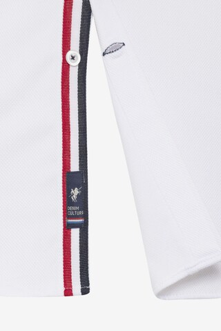 DENIM CULTURE - Ajuste regular Camisa 'PATRICK' en blanco