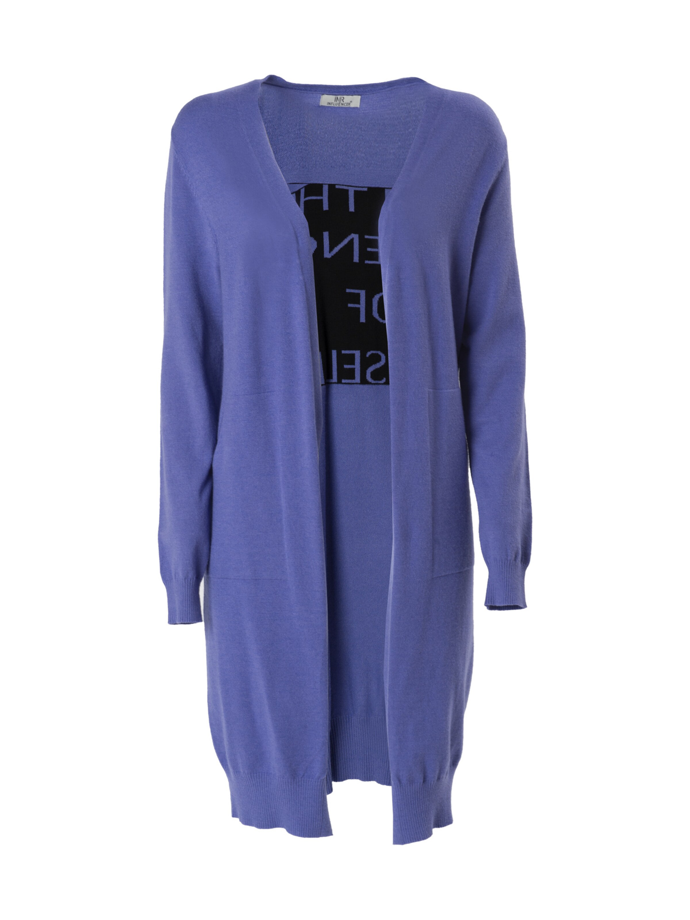 Influencer Kardigán - kék: elől