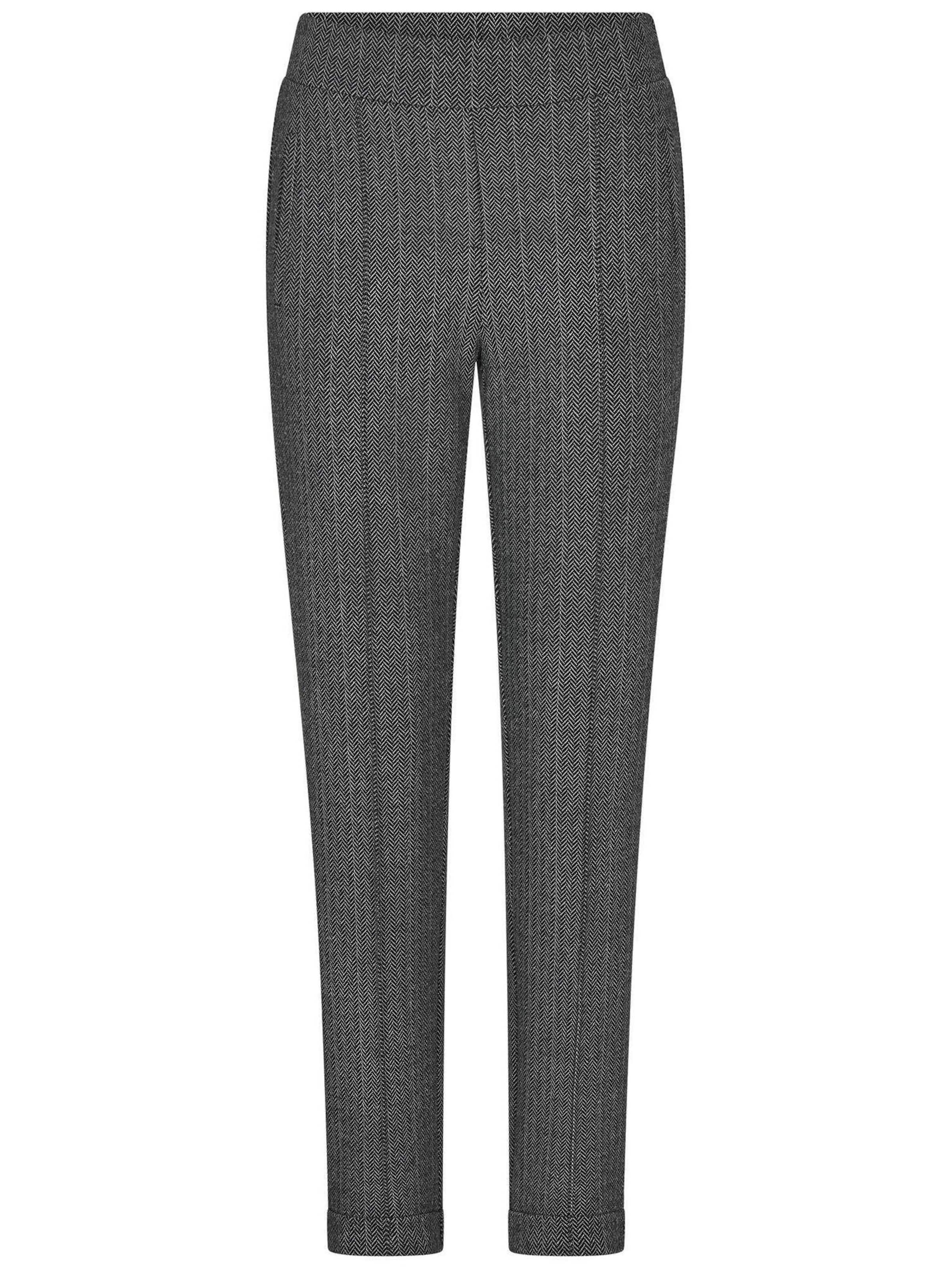 Regular Pantalon à plis 'Carla' Goldner en noir : devant