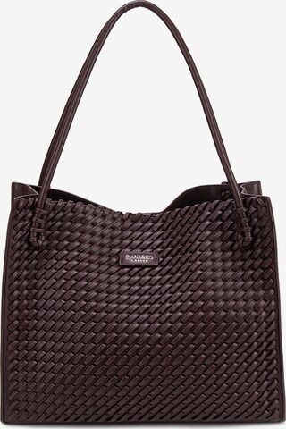Shopper 'Borsa Shopper Silvana Elite - Pelle Vegana Intrecciata' di Diana&Co. in marrone: frontale
