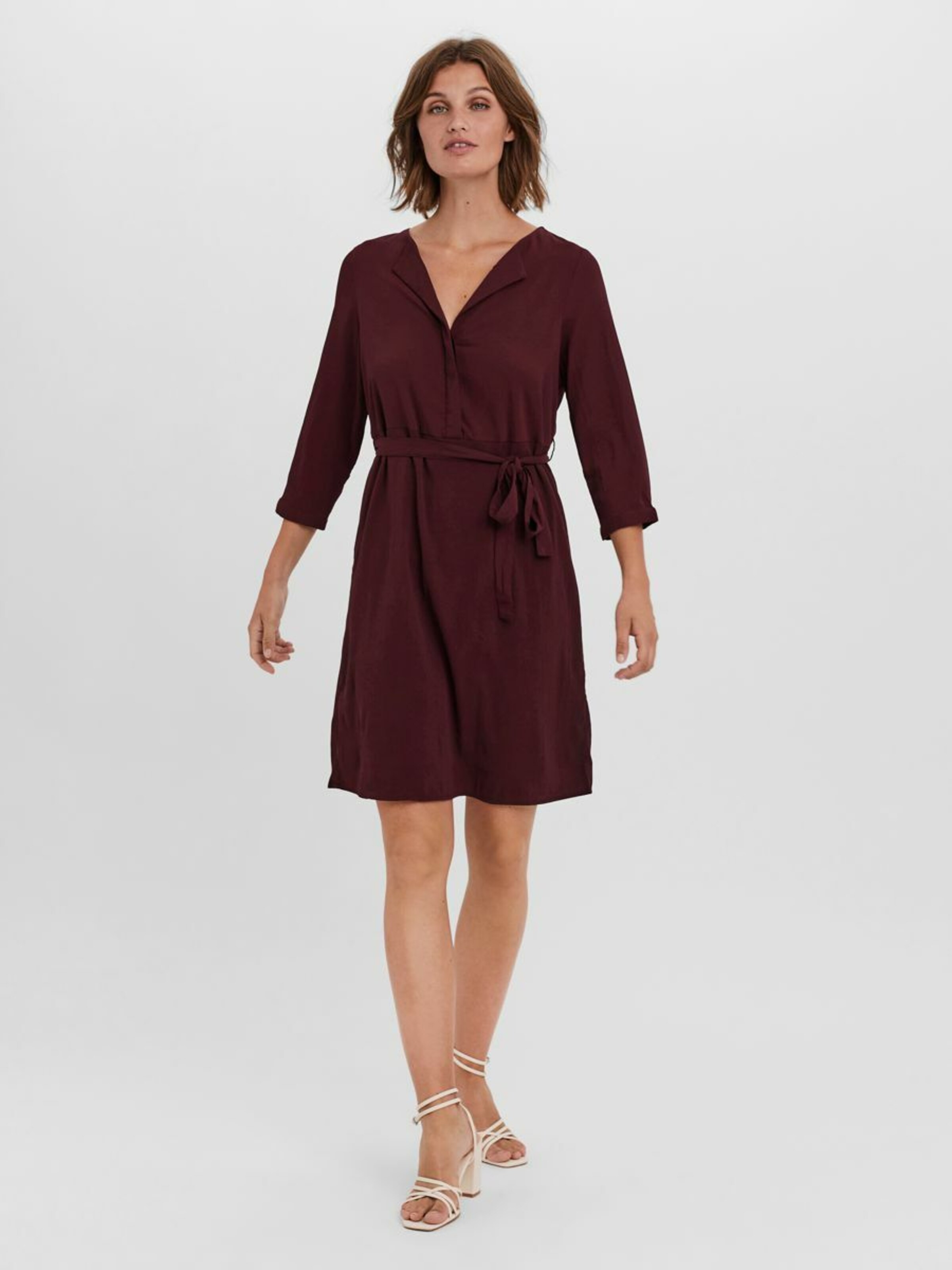 Frauen Kleider VERO MODA Kleid in Weinrot - NI00212 Frauen Kleider VERO MODA Kleid in Weinrot - NI00212