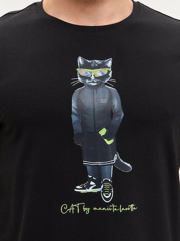 T-Shirt 'Sport Cat' Cat e Lolette en noir
