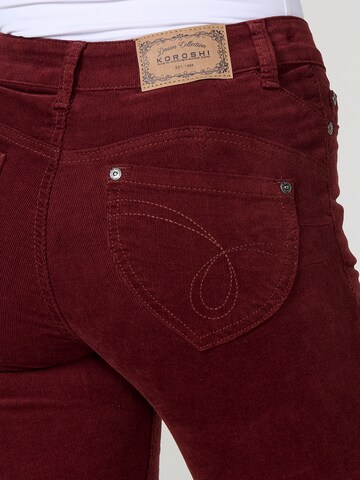 KOROSHI Regular Trousers in Red