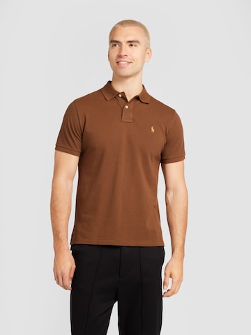 T-Shirt Polo Ralph Lauren en marron : devant