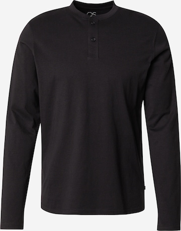 T-Shirt QS en noir : devant