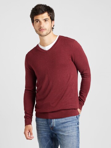 SELECTED HOMME Pulóver 'SLHBERG' - piros: elől