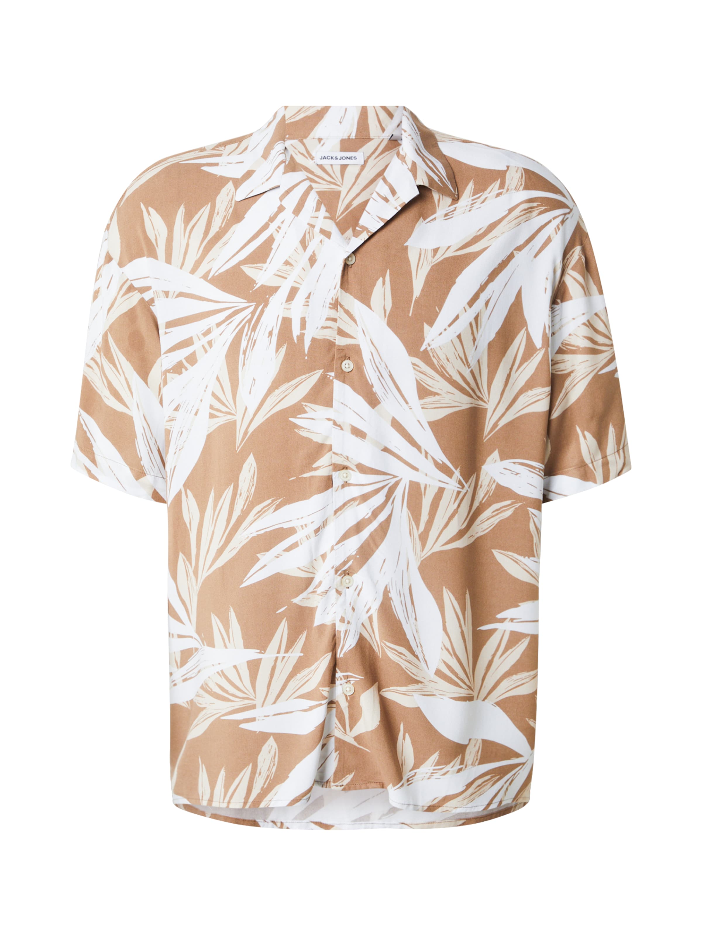 JACK & JONES Comfort fit Srajca 'JJEJeff Tropical' | zelena barva: sprednja stran