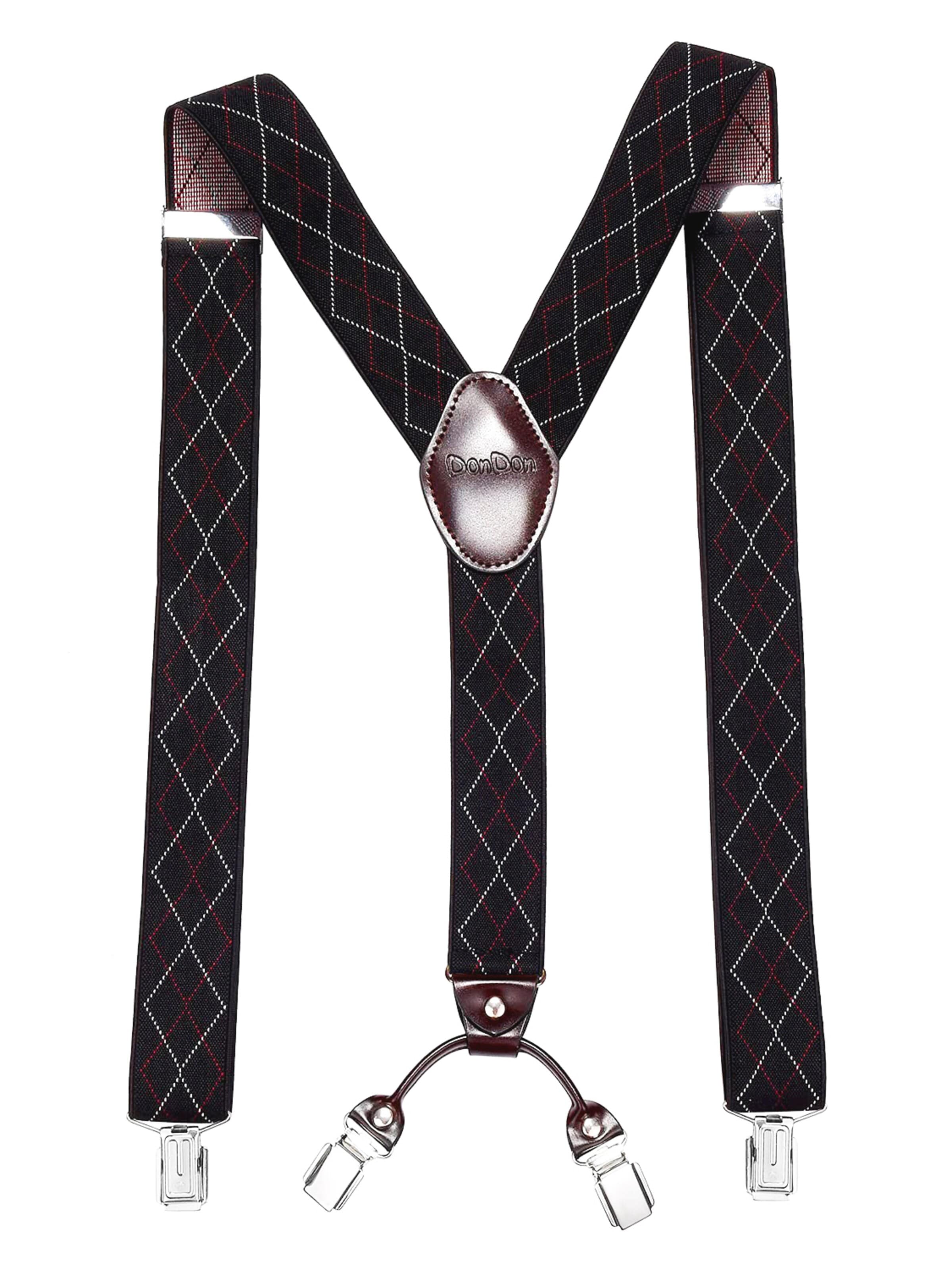 DonDon Suspenders in XS-XL in Black denim, Item view