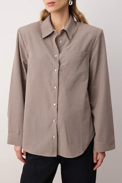 Camicia da donna in XS Trendyol di colore marrone, Visualizzazione prodotti
