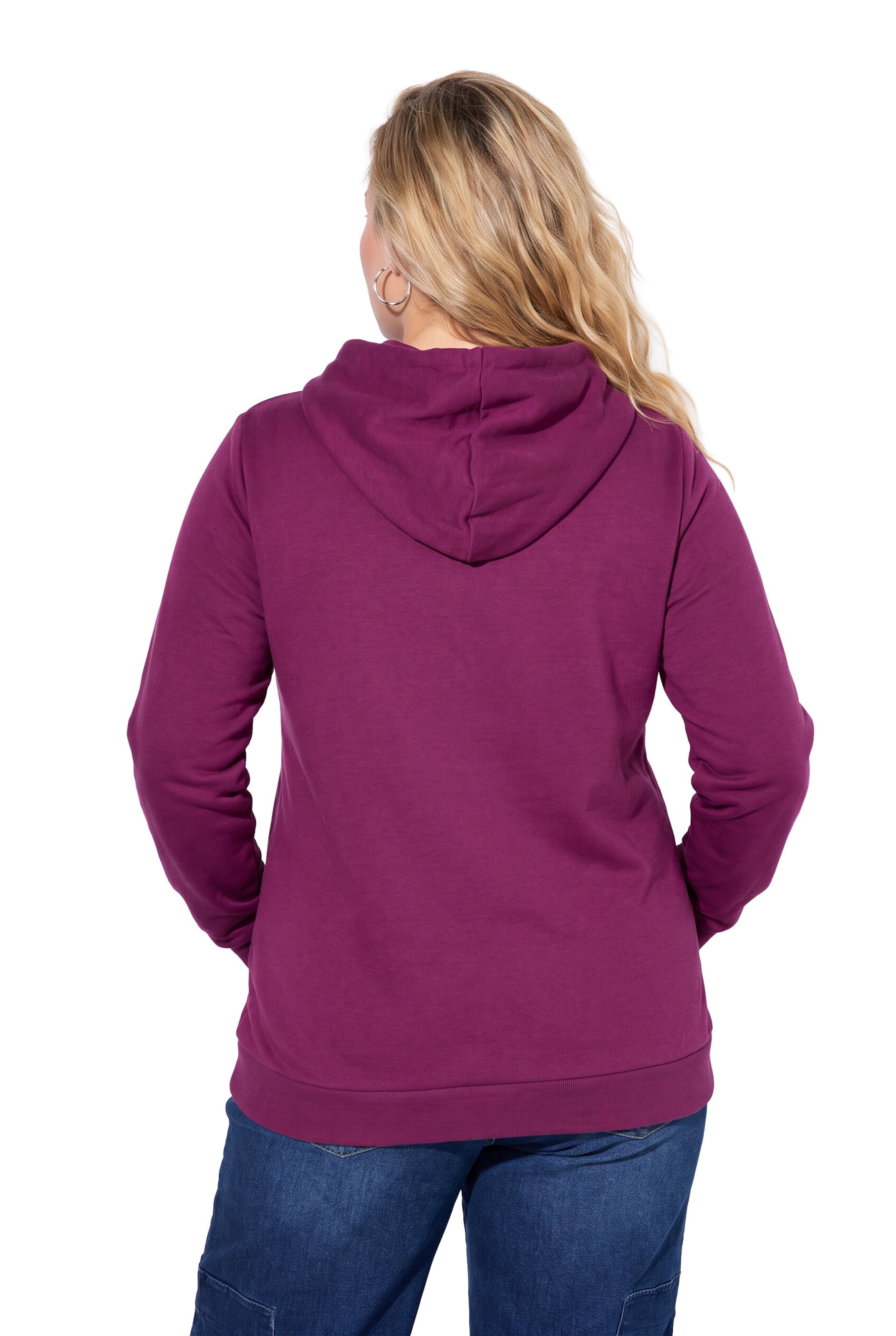 Ulla Popken Sweat jacket in Pink