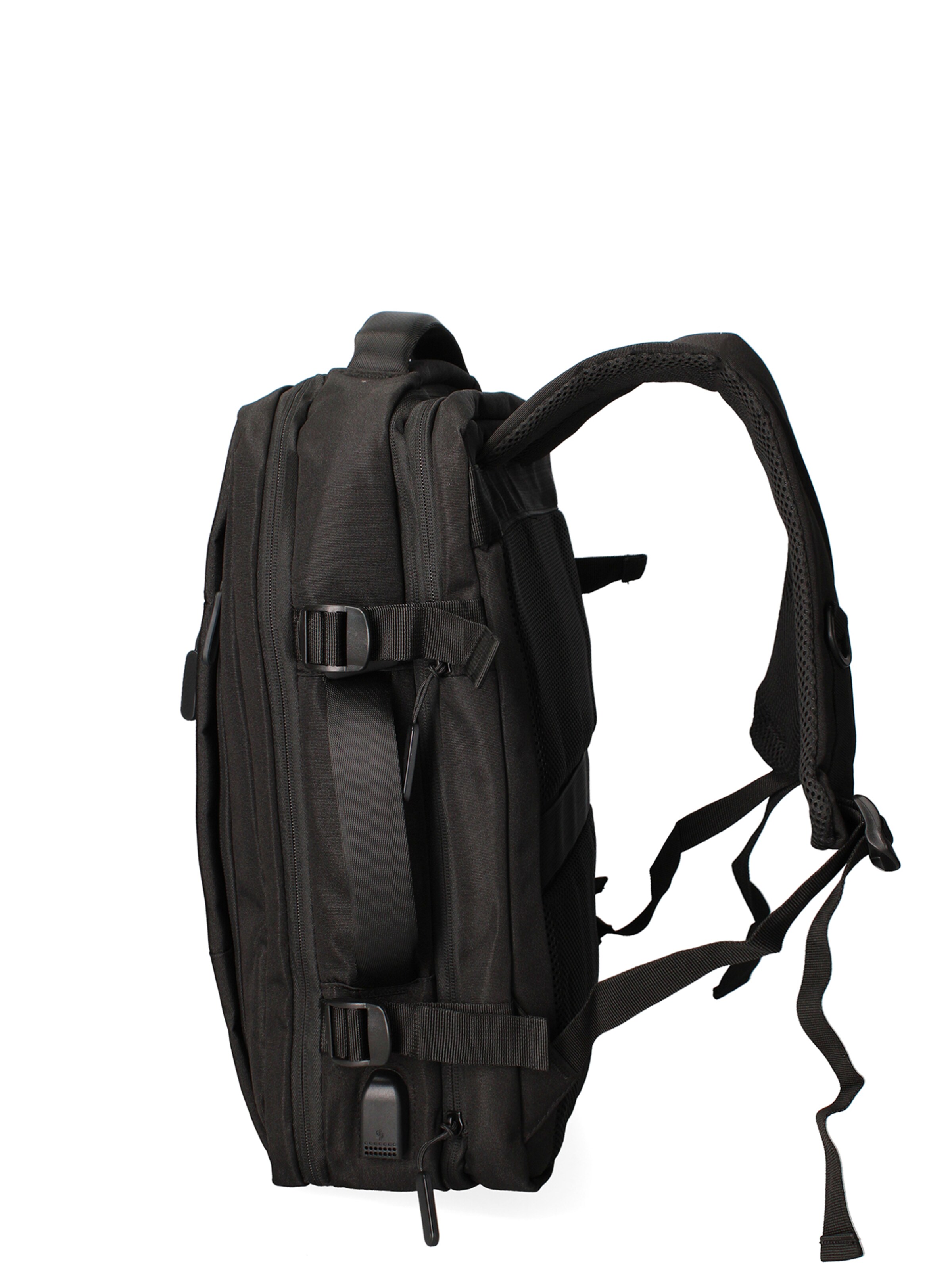 Zaino 'Zaino Unisex Nylon 100% con Zip e Tasche Multifunzionali - 30x42x16 cm' di B. Cavalli in nero