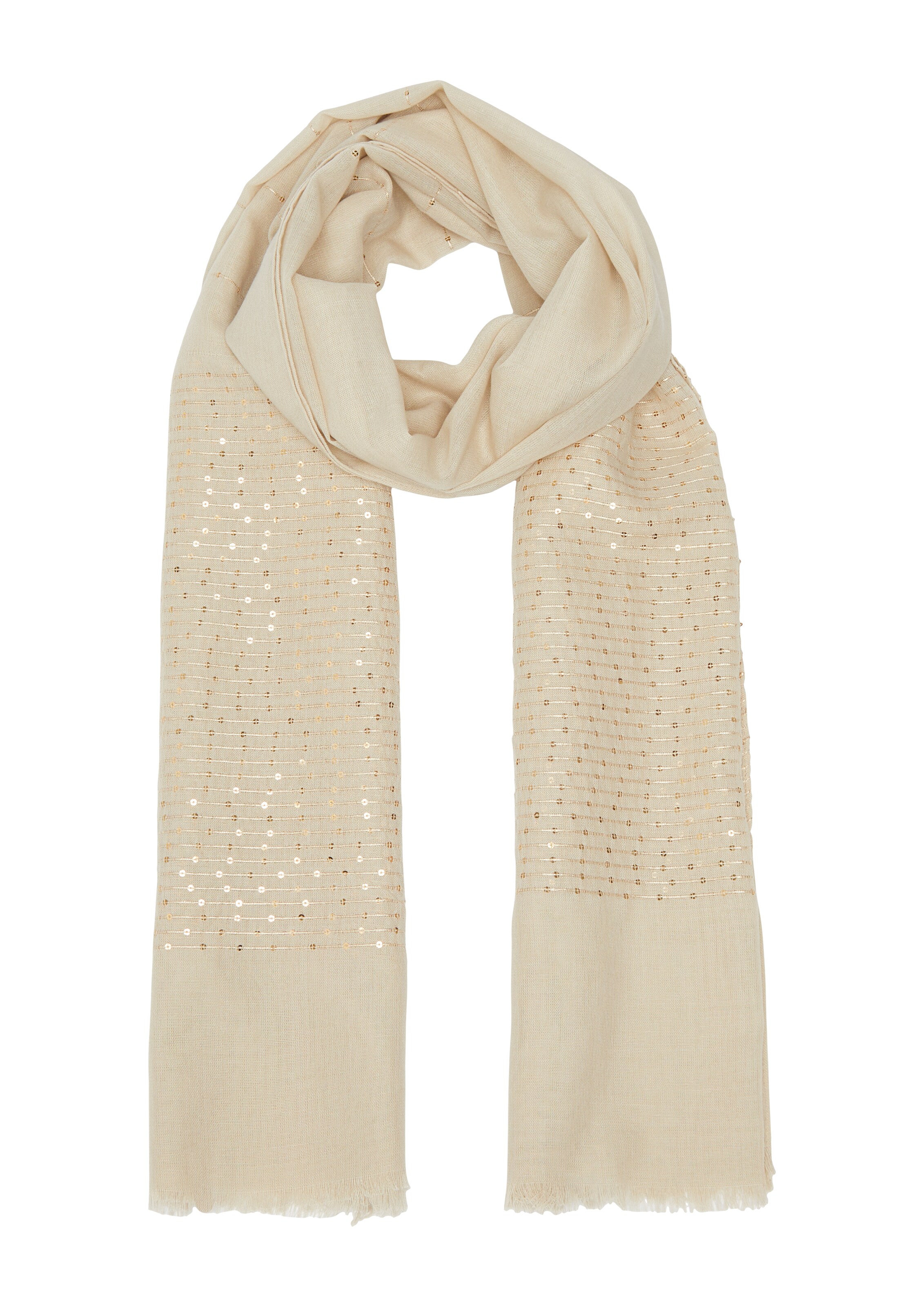 s.Oliver BLACK LABEL Sjaal in Beige: voorkant