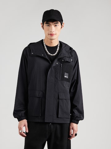 KARL LAGERFELD JEANS - Casaco meia-estação 'Utility' em preto: frente