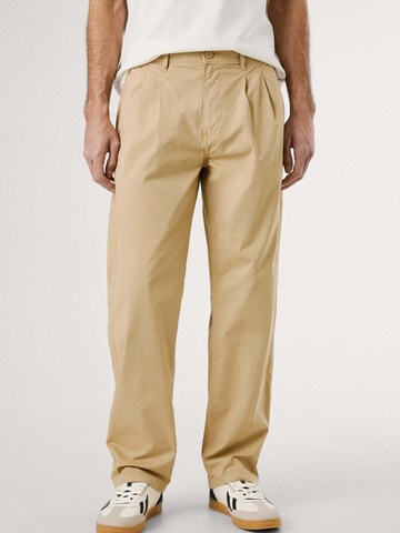 regular Pantaloni con piega frontale di Pepe Jeans in beige: frontale