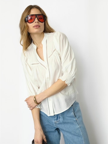 co'couture - Camisa ' Callum ' em branco: frente