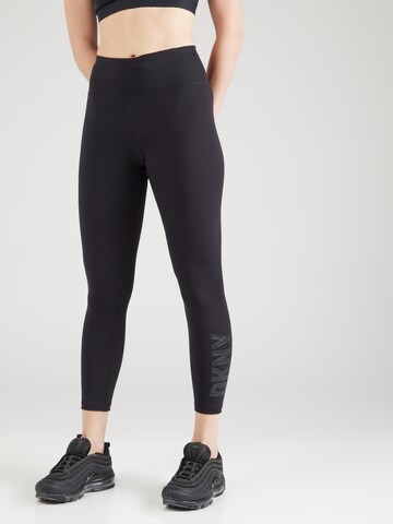 Skinny Pantalon de sport DKNY Performance en noir : devant