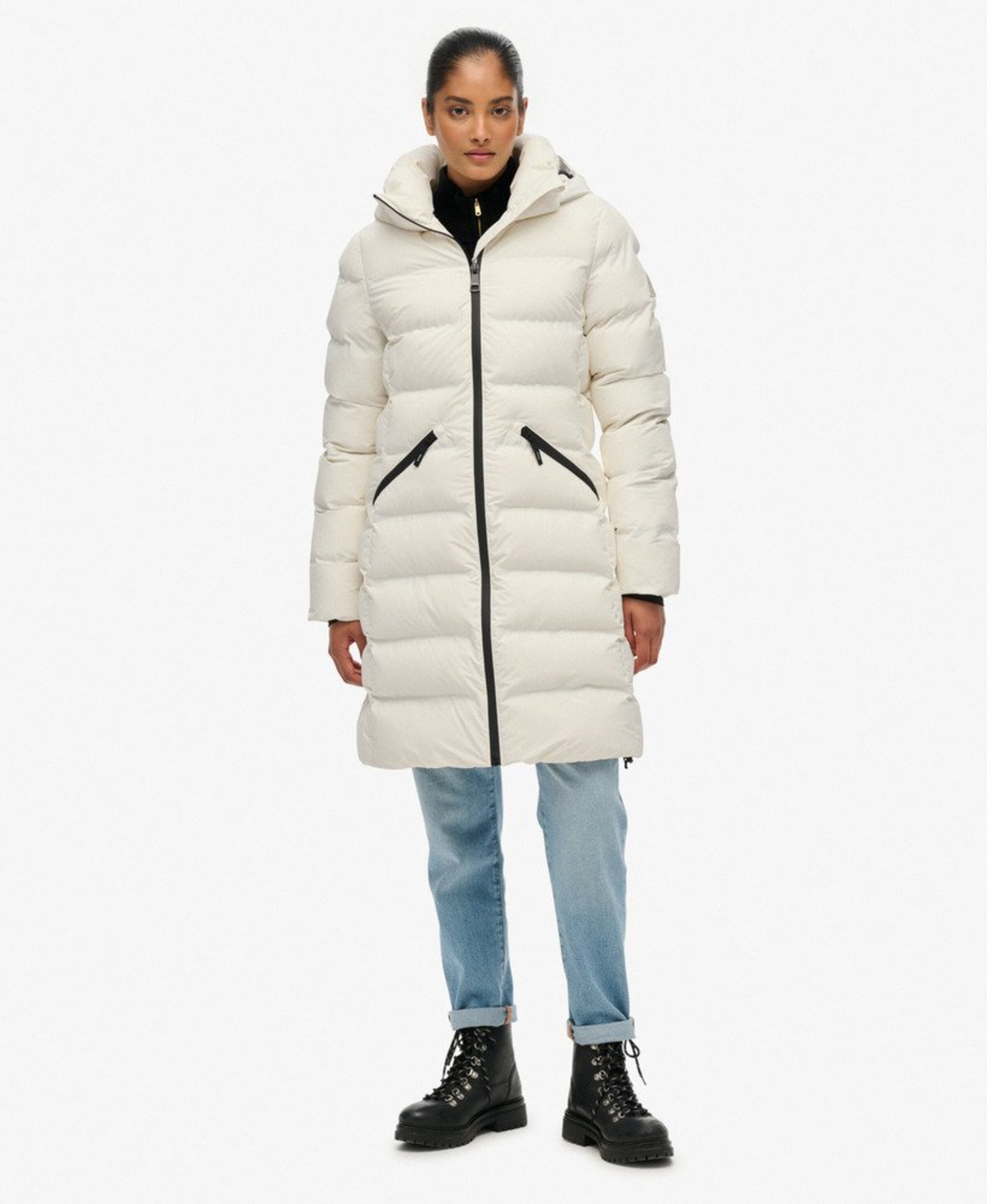Superdry & Co Tussenjas 'City Mid' in Wit: voorkant