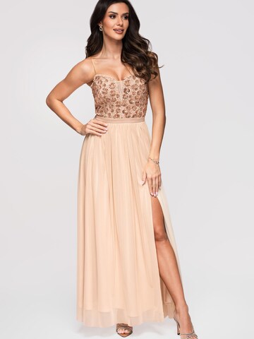 Ombre Evening dress in Gold: front