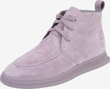 Ekonika Lace-Up Ankle Boots in Purple: front