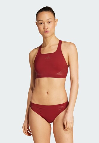 ADIDAS PERFORMANCE Bustier Športne enodelne kopalke 'Lanelux' | rdeča barva: sprednja stran