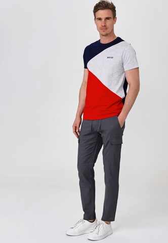 Regular Pantalon cargo ' Cagle ' INDICODE JEANS en gris