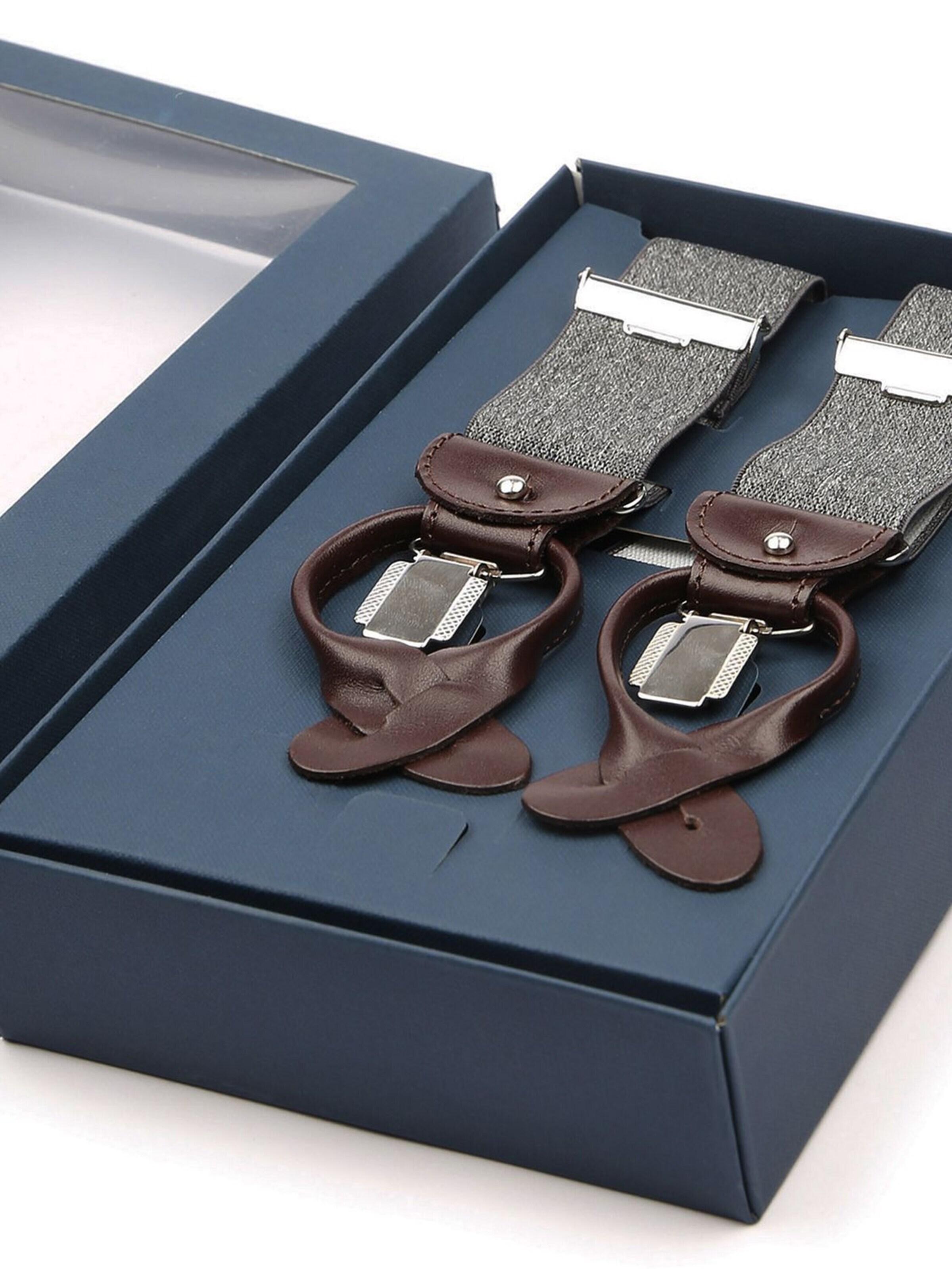 Profuomo Suspenders in Grey