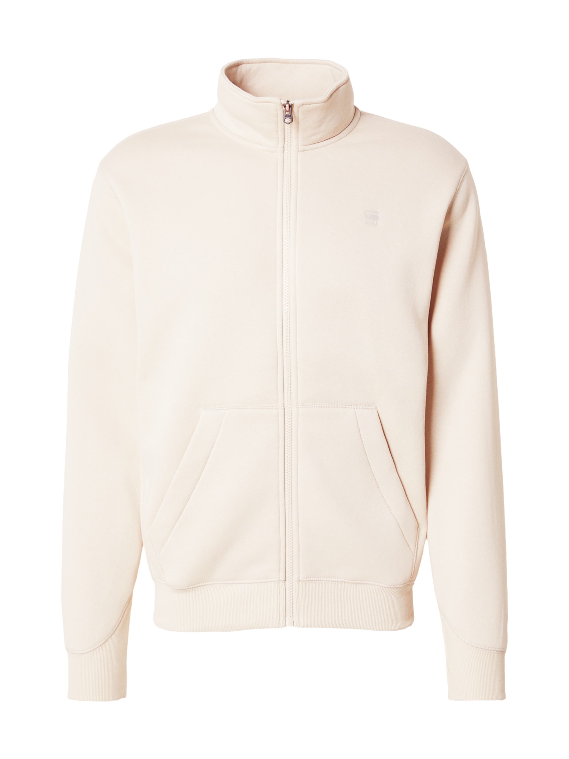G-STAR Sweatjakke 'Premium Core' i beige: forside