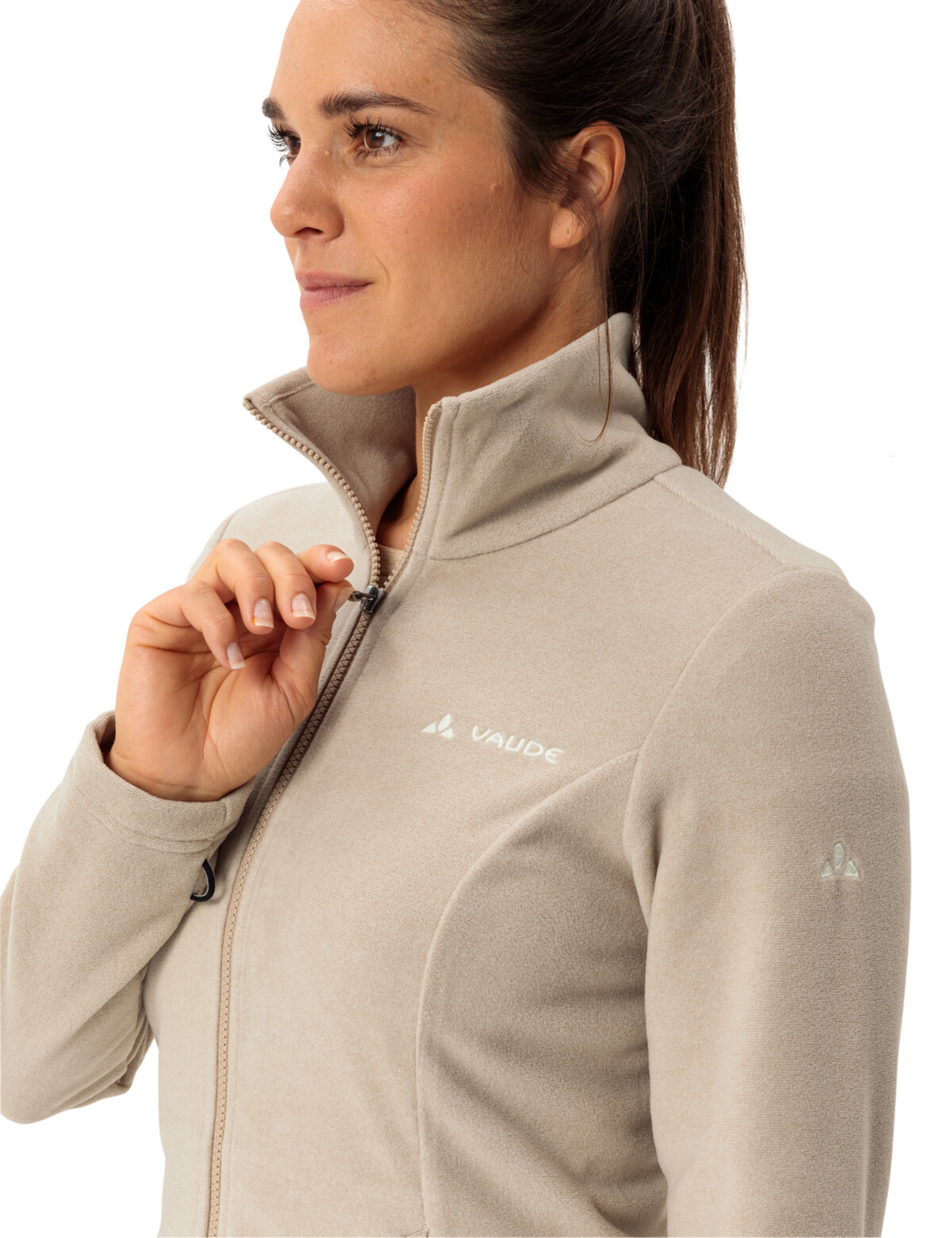 VAUDE Athletic fleece jacket in Beige