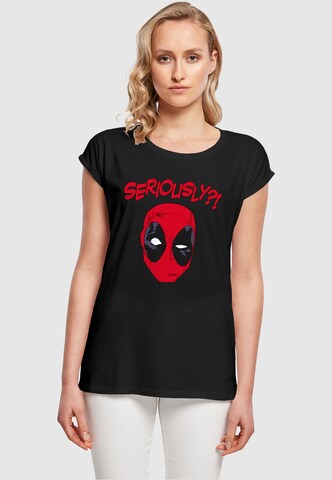 ABSOLUTE CULT Shirt 'Deadpool - Seriously' in Black: front