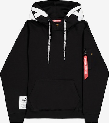 ALPHA INDUSTRIES Μπλούζα φούτερ σε μαύρο: μπροστά