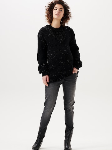 Sweat-shirt 'Dent' Supermom en noir : devant