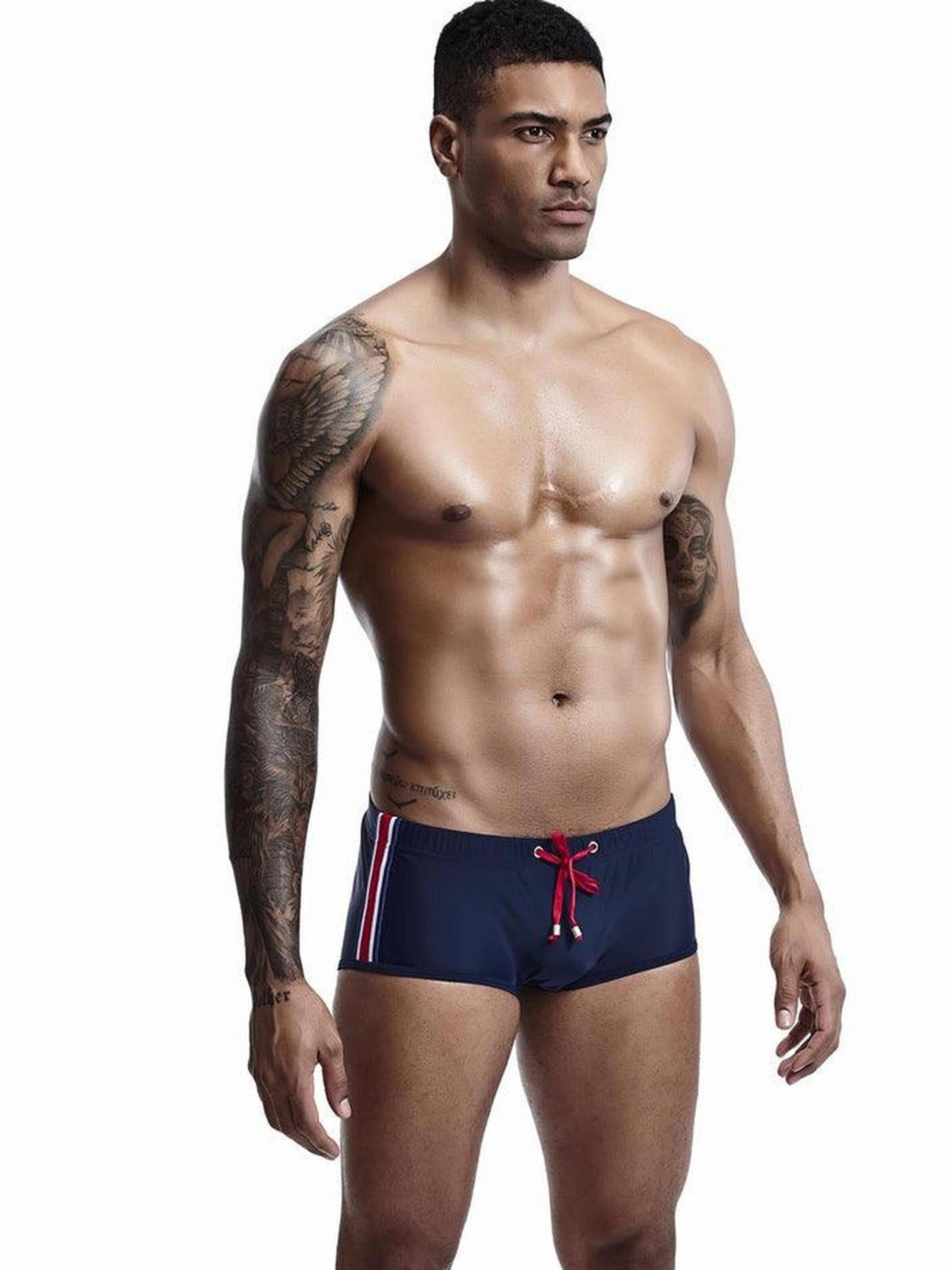 SEOBEAN Swim Trunks in Blue: front