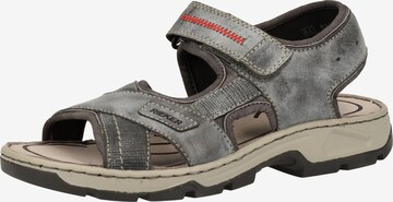 Rieker Hiking Sandals in Grey: front