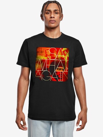 Merchcode Shirt 'Pulp Fiction Say What' in Zwart: voorkant