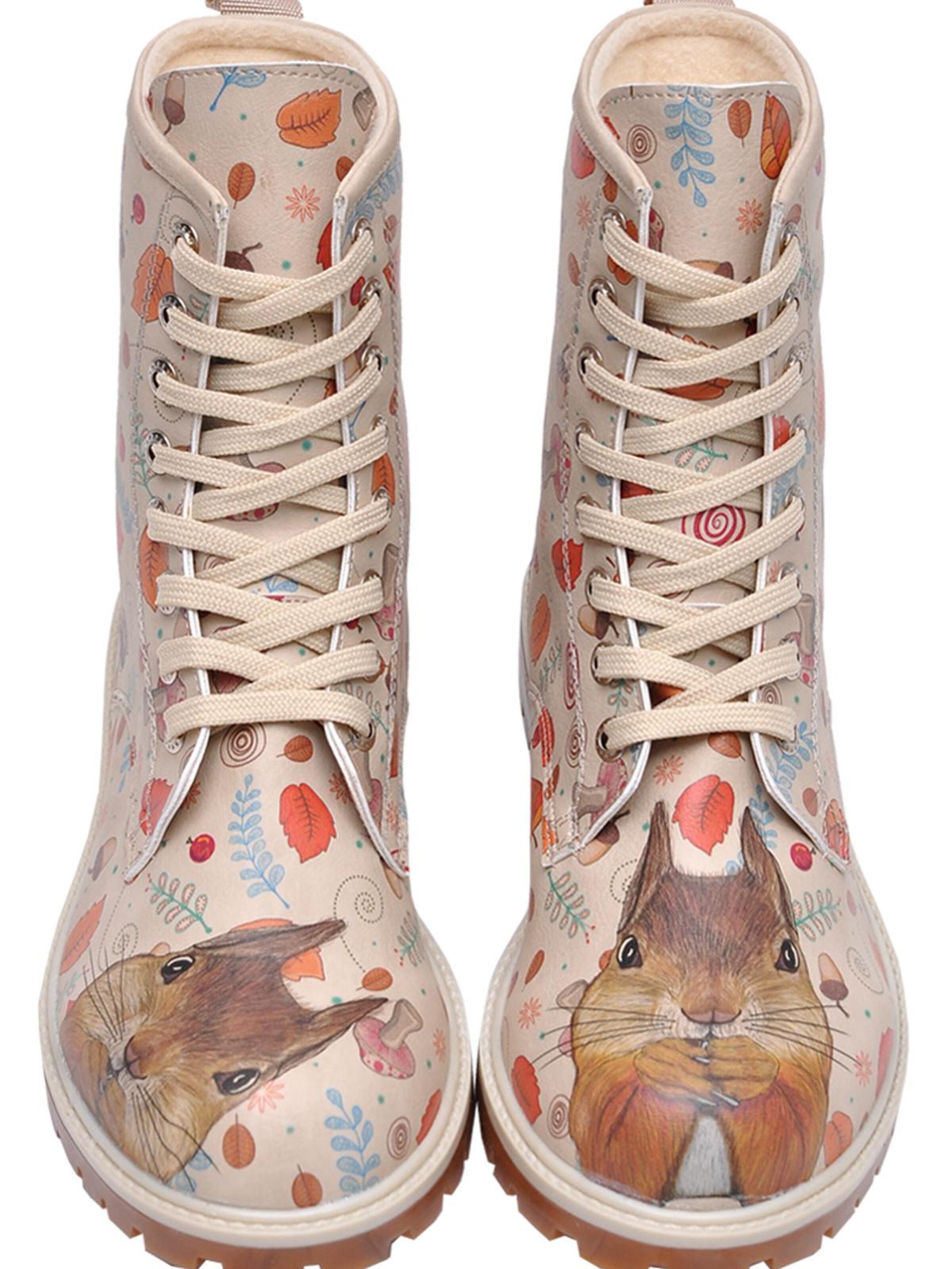 DOGO Schnürstiefel 'DOGO Boots - squirrel' in Beige