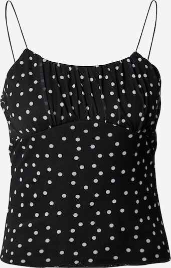 ABOUT YOU Toppi 'Linda' värissä musta / valkoinen, Tuotenäkymä