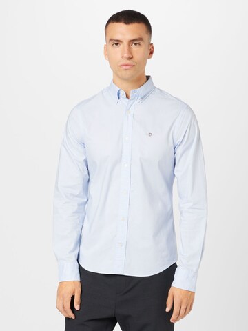 Coupe slim Chemise GANT en bleu : devant