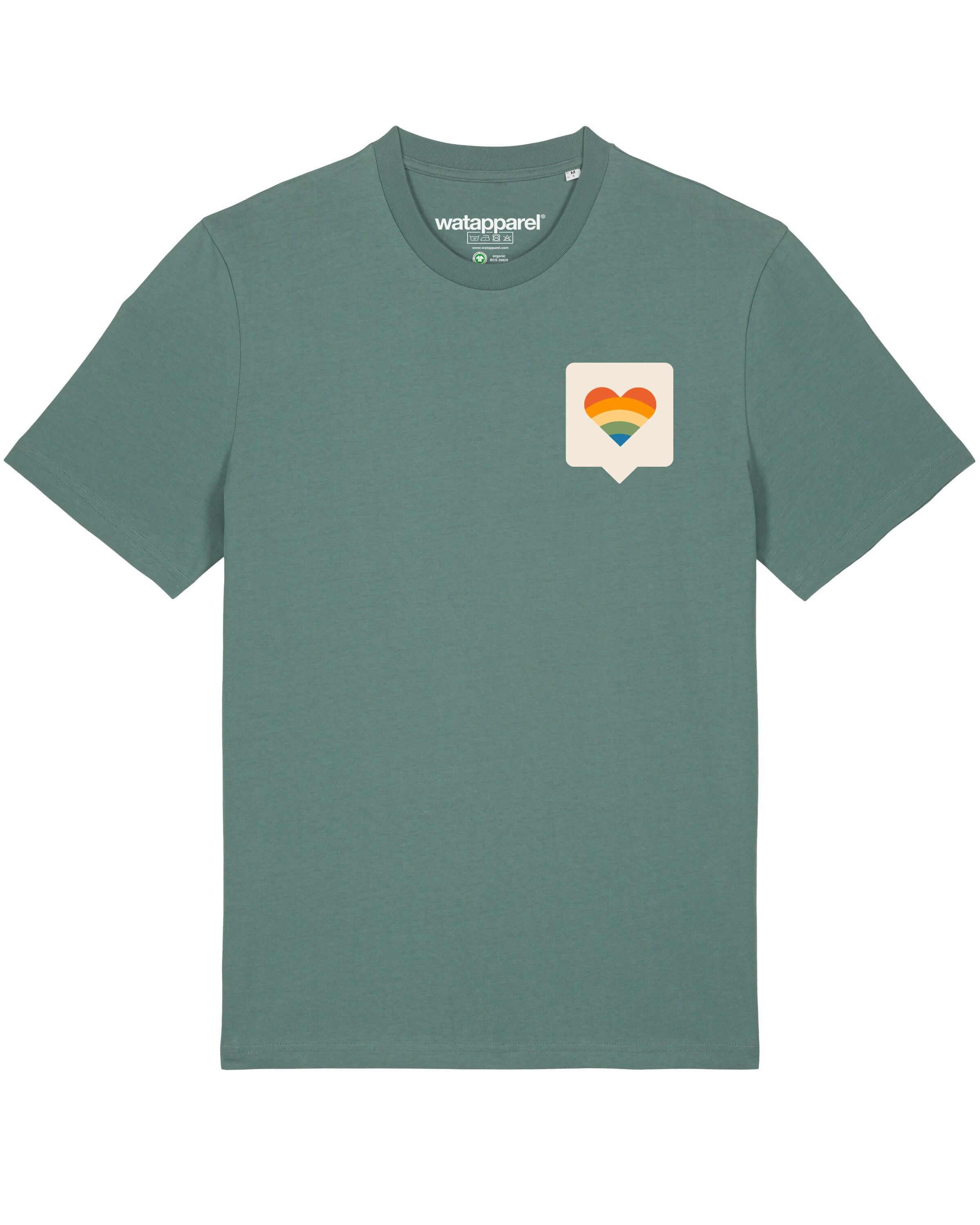 T-Shirt ' Von Herzen ' Watapparel en vert : devant