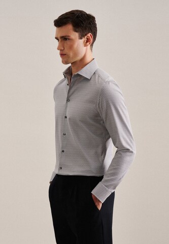 Coupe slim Chemise business SEIDENSTICKER en gris : devant