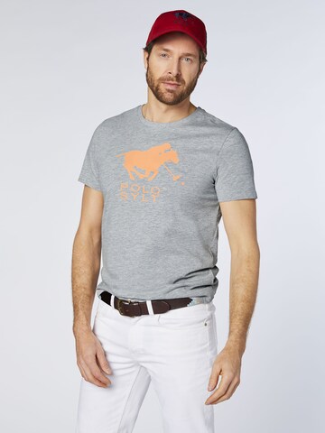 Polo Sylt Shirt in Grey: front