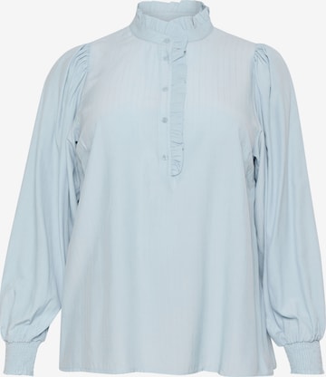 Camicia da donna 'KC Dorina' di KAFFE CURVE in blu: frontale