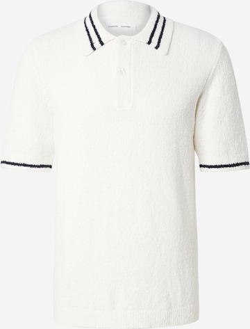 balta Samsøe Samsøe Marškinėliai 'Sapedro': priekis