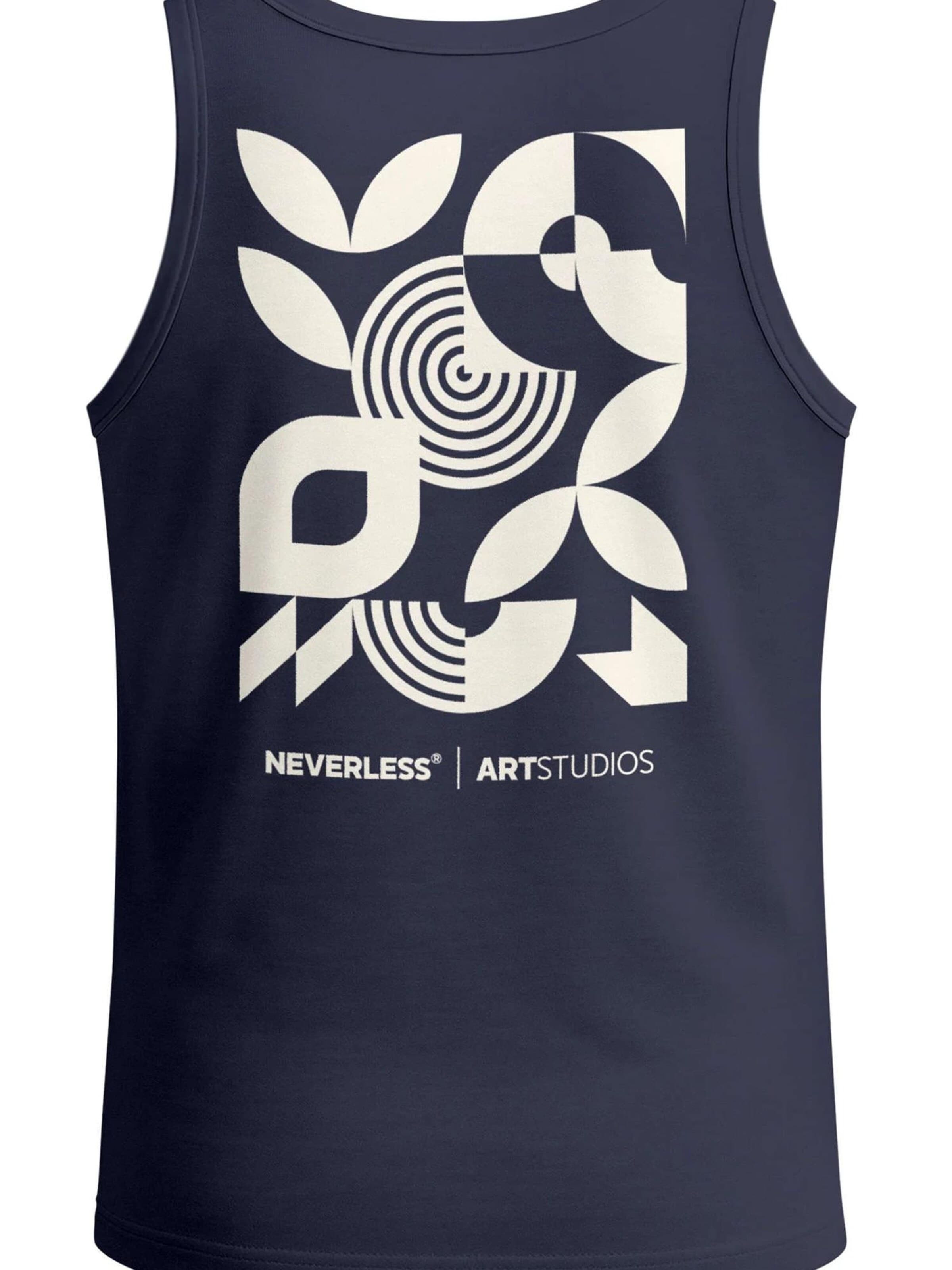 Neverless Shirt 'Modern Art' in Blue