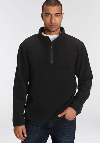 POLARINO Athletic Sweater in Black: front