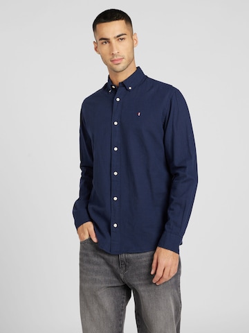 JACK & JONES Regular fit Skjorta 'SUMMER SHIELD' i blå: framsida