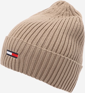 Bonnet Tommy Jeans en beige : devant