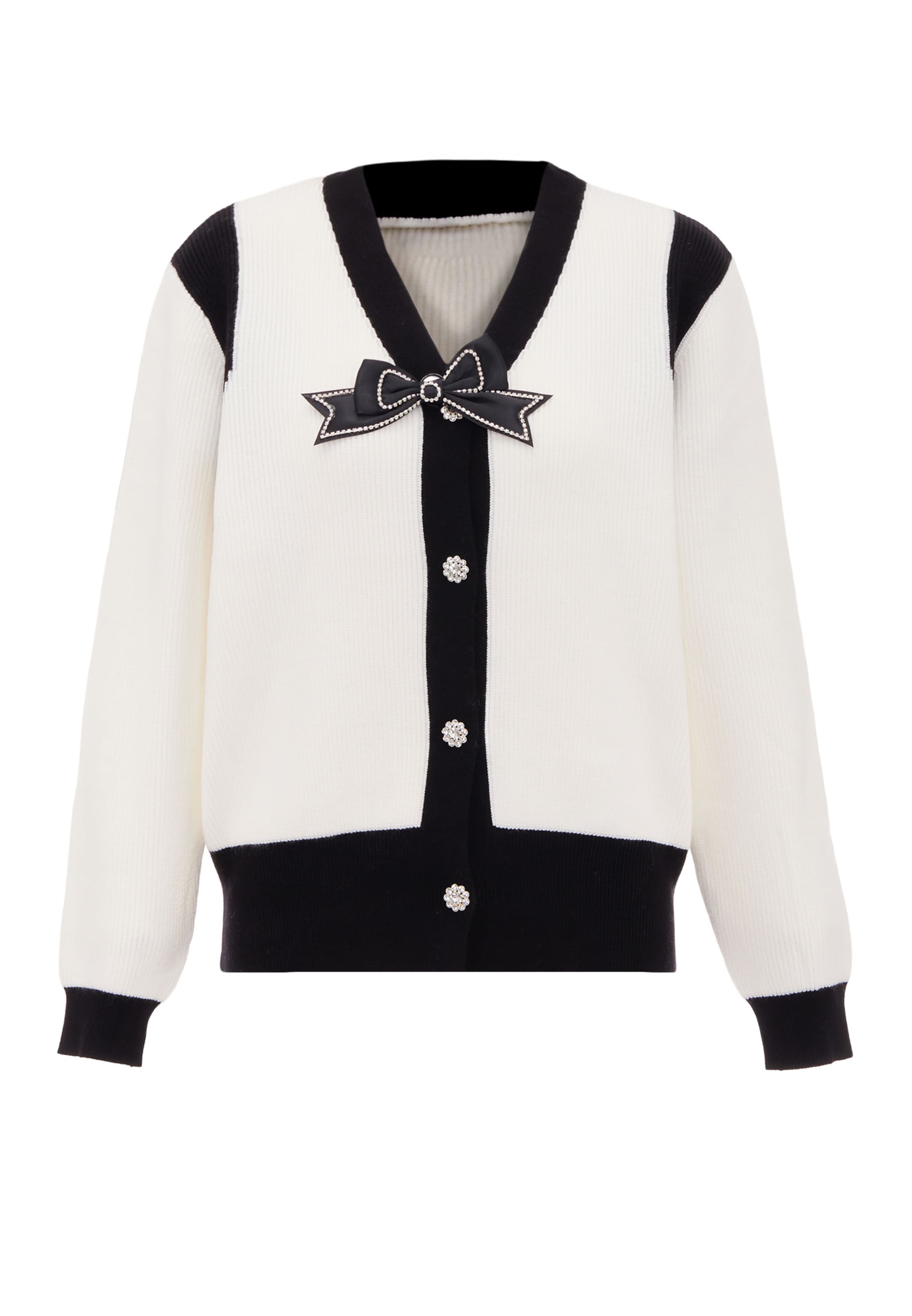 nelice - Casaco de malha em branco: frente