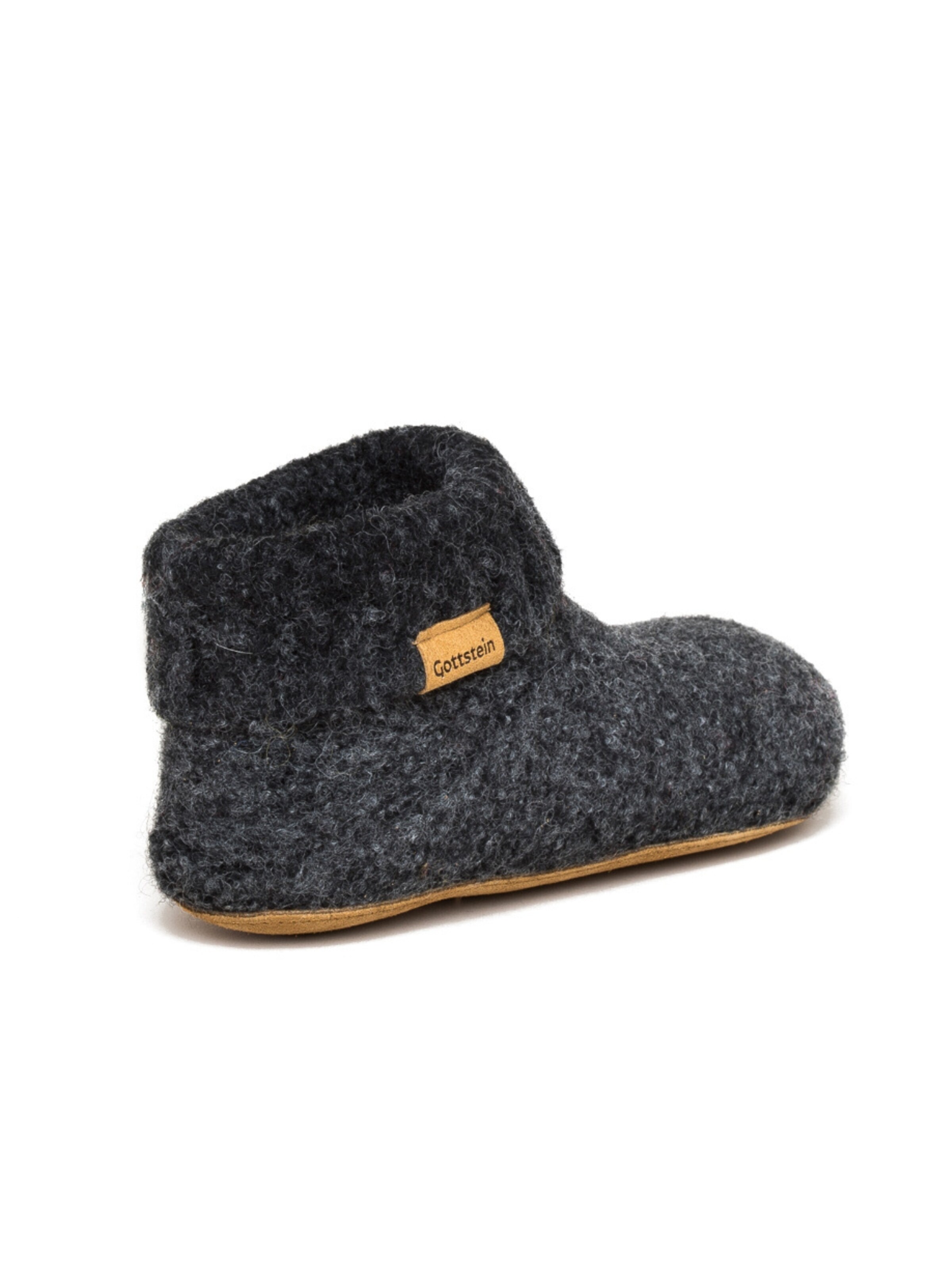 Gottstein Slippers 'Hüttenschuhe Knit Boot' in Black